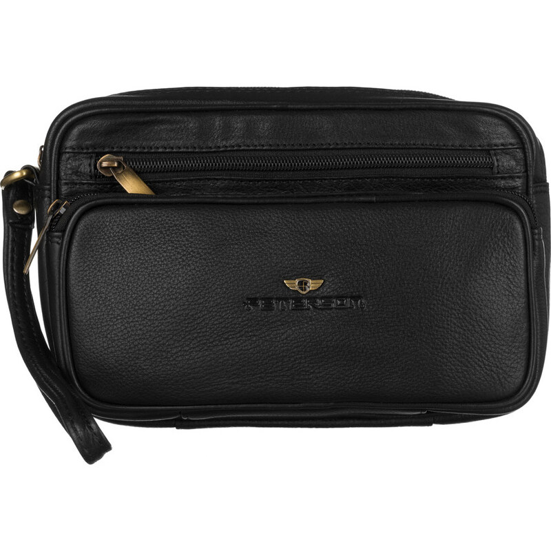 Peterson Čierna kožená taška do ruky [DH] PTN 1056-NDM 45531668