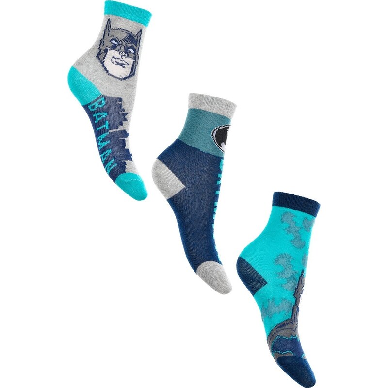 Modro-sivé chlapčenské ponožky Batman - 3ks 45531763