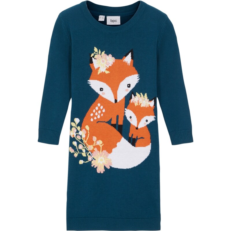 bonprix Pletené šaty, farba modrá 45535621