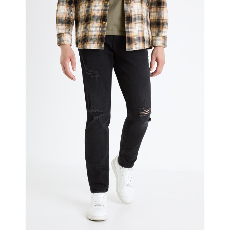 Čierne pánske slim fit džínsy Celio Fostroy 65137960