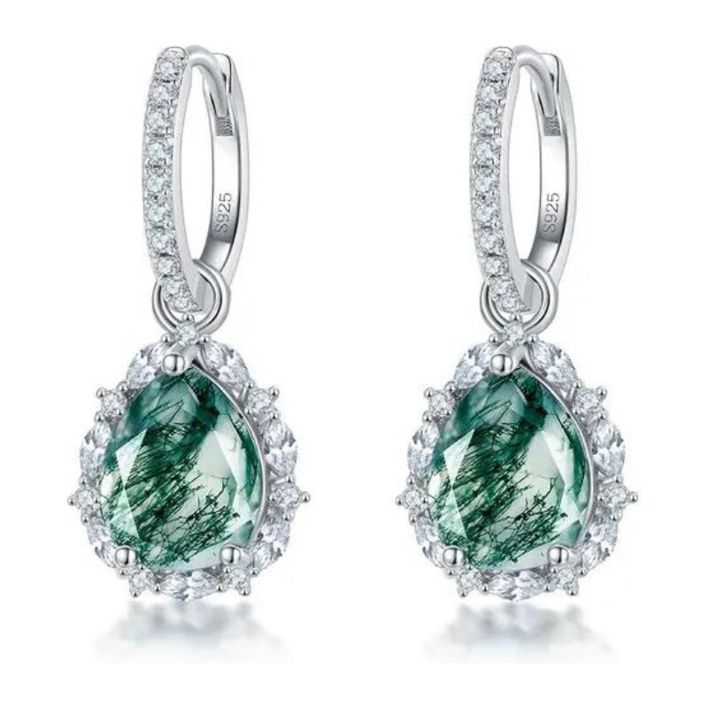 Olivie Strieborné náušnice MACHOVÝ ACHÁT 7764 45580803