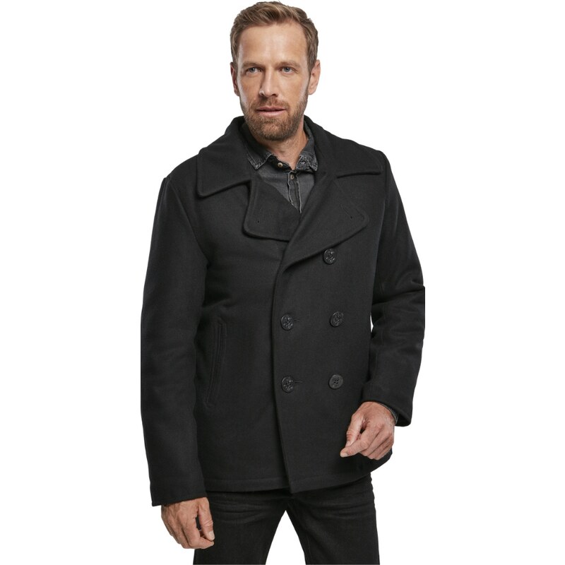 BRANDIT kabát Pea Coat Čierna