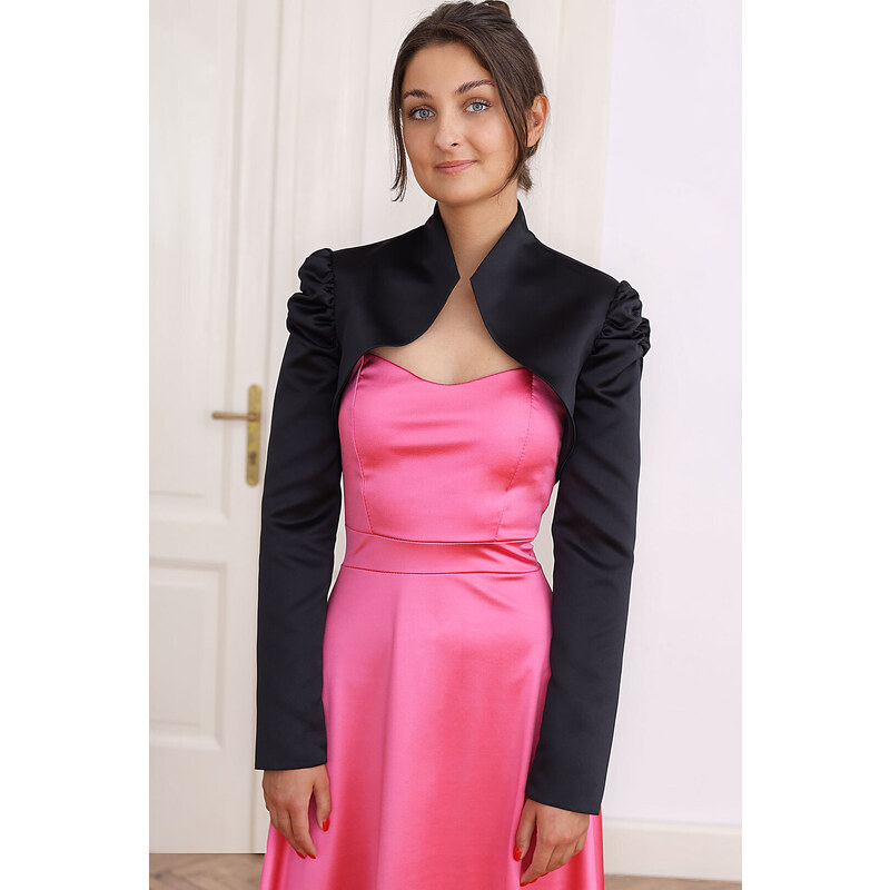 Glara Saténové bolerko k šatám pre družičky 49330229