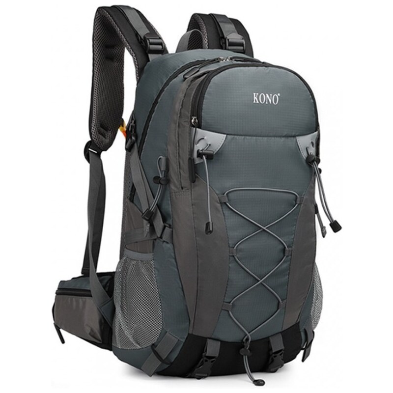 KONO Batoh - outdoor, turistický s ochranou proti dažďu, 40L, šedý 46495724