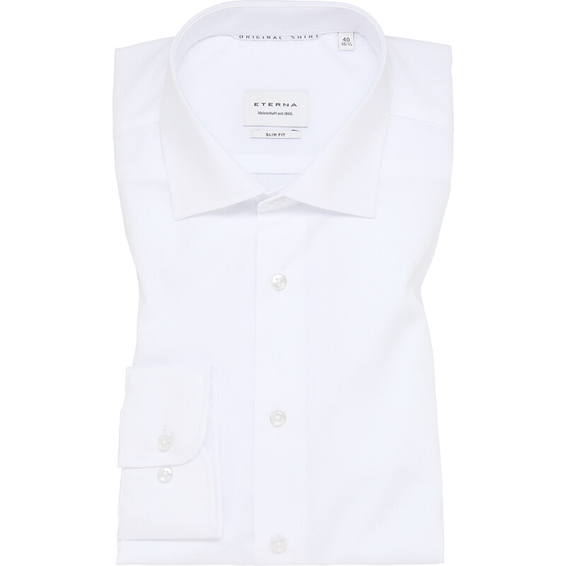 ETERNA Slim Fit biela košeľa pánska dlhý rukáv Popelín 45573155