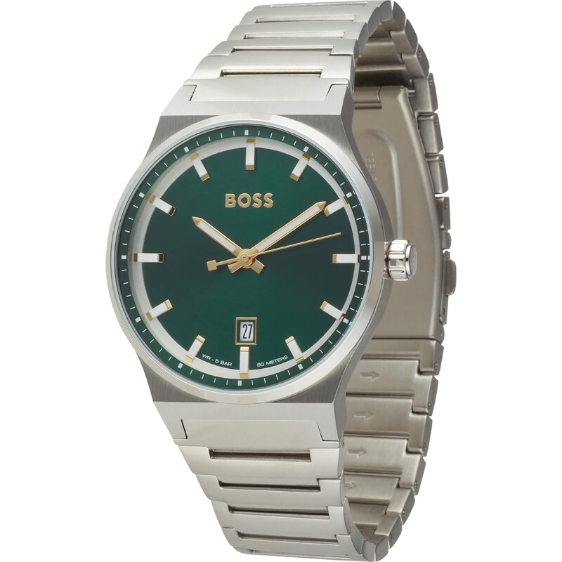 BOSS Analógové hodinky CANDOR trávovo zelená / strieborná 45579715