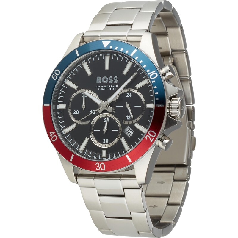 BOSS Analógové hodinky TROPER modrá / červená / čierna / strieborná 45579707