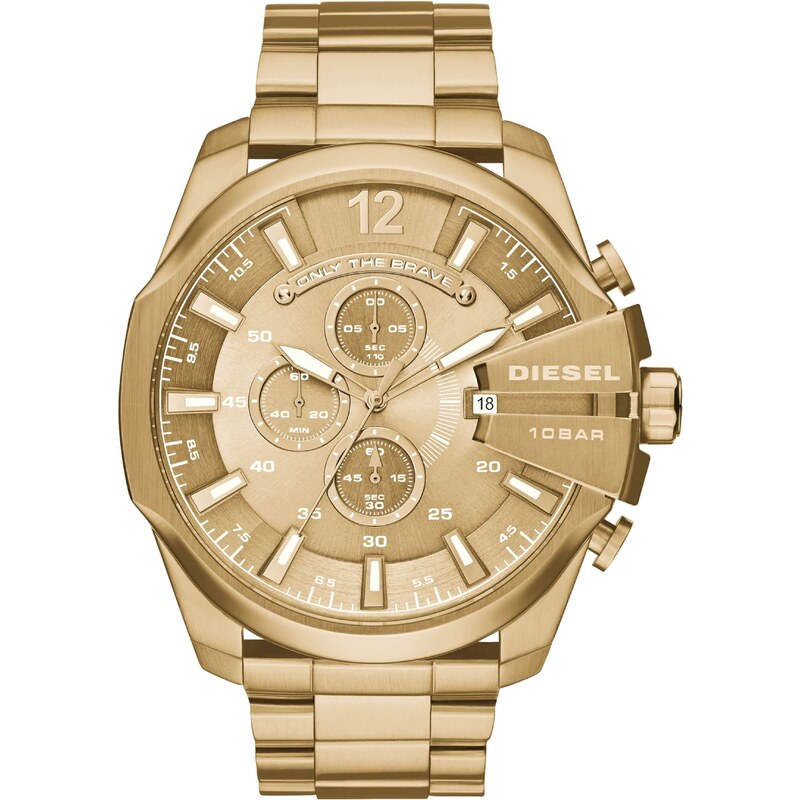 DIESEL Analógové hodinky Mega Chief zlatá 64907688