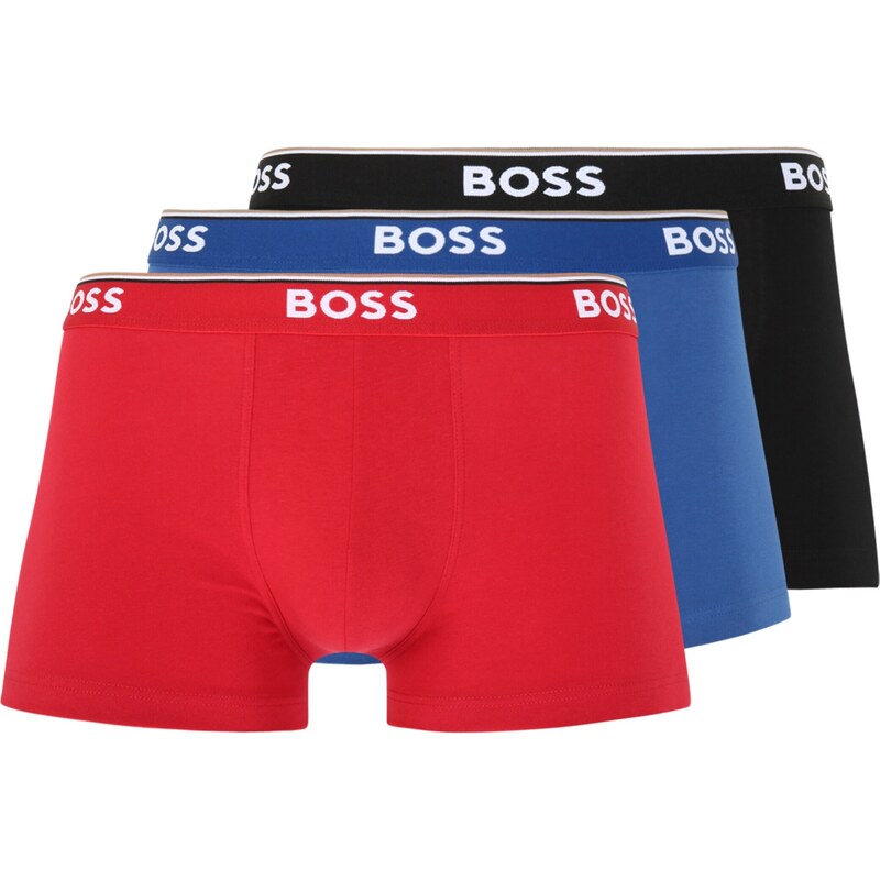 BOSS Boxerky Power modrá / červená / čierna / biela 55017665