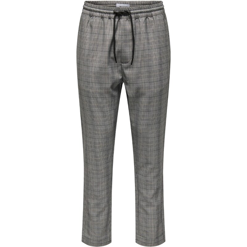 Only & Sons Nohavice LINUS sivá / čierna / biela 45742568