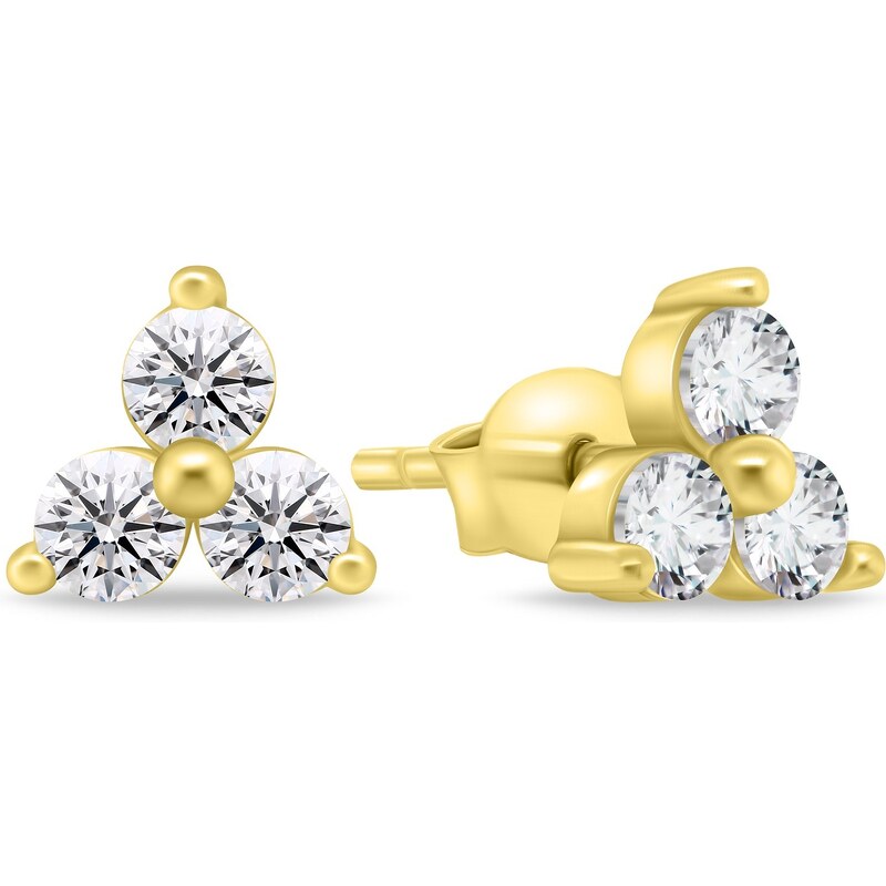 Brilio Silver Minimalistické pozlátené náušnice EA867Y 66595117