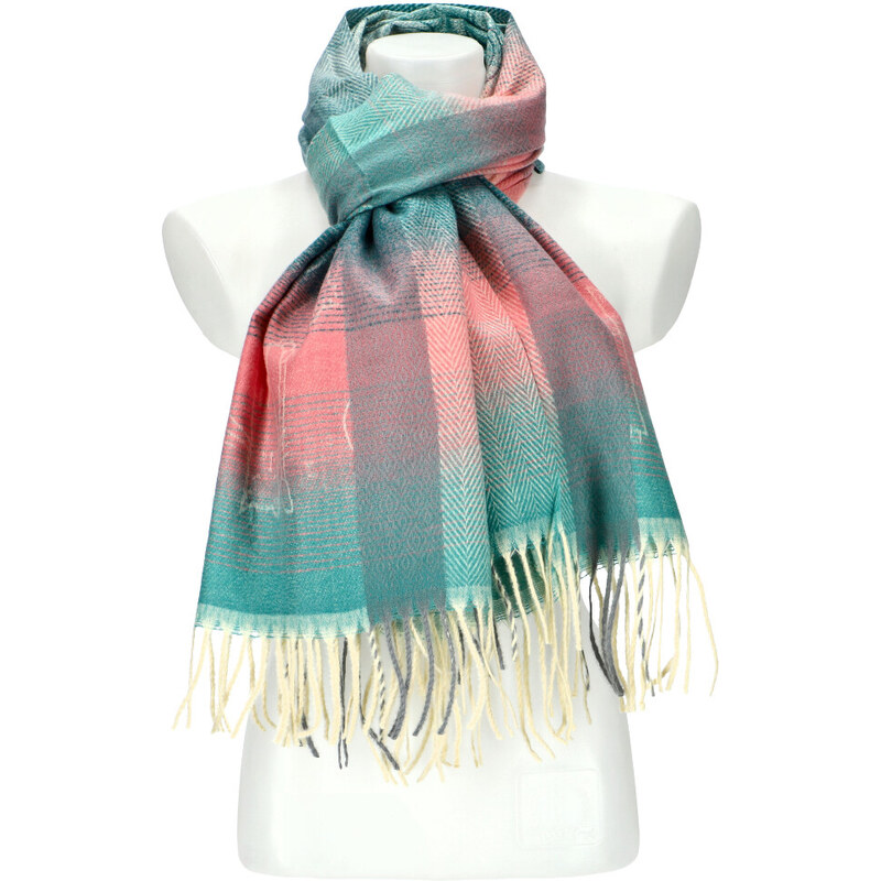 Cashmere Dámsky farebný teplý dlhý zimný šál 201x62 cm motív M2 45666147