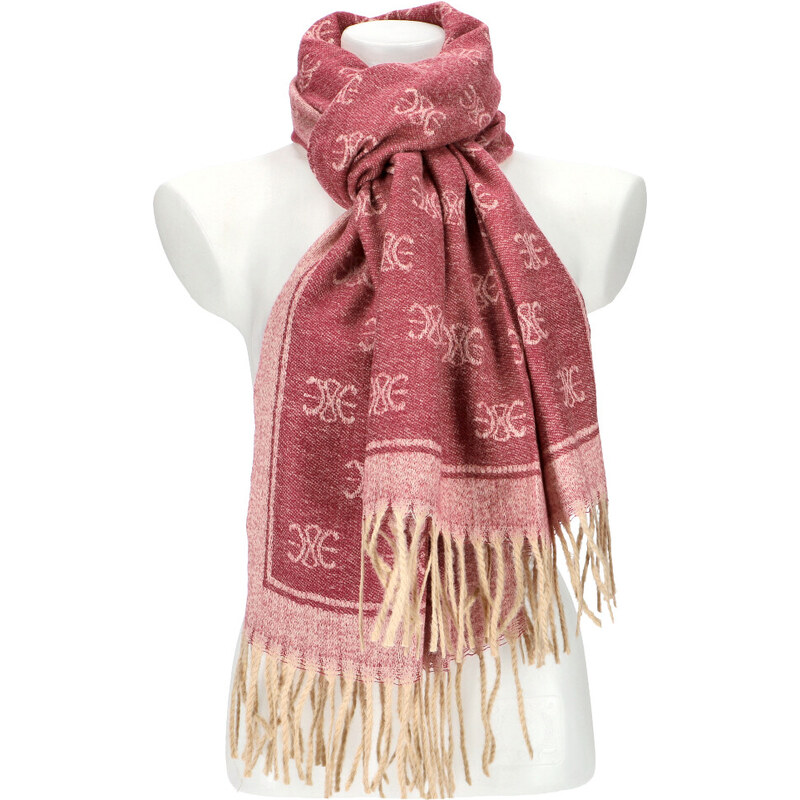 Cashmere Dámsky červený teplý dlhý zimný šál 208x66 cm 45666157