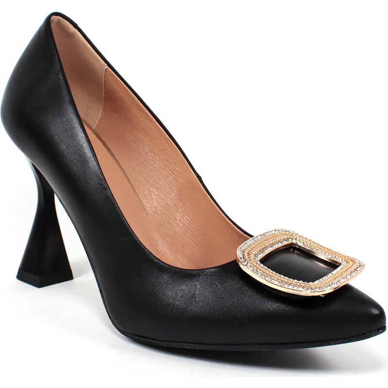 Secretshoes Lodičky na štýlovom podpätku KA6115-B109 BLACK 45672246