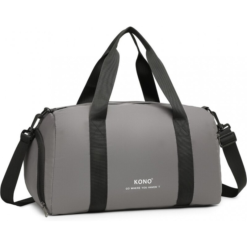 KONO Taška - športová do posilňovne, vodeodolná, šedá 46832996