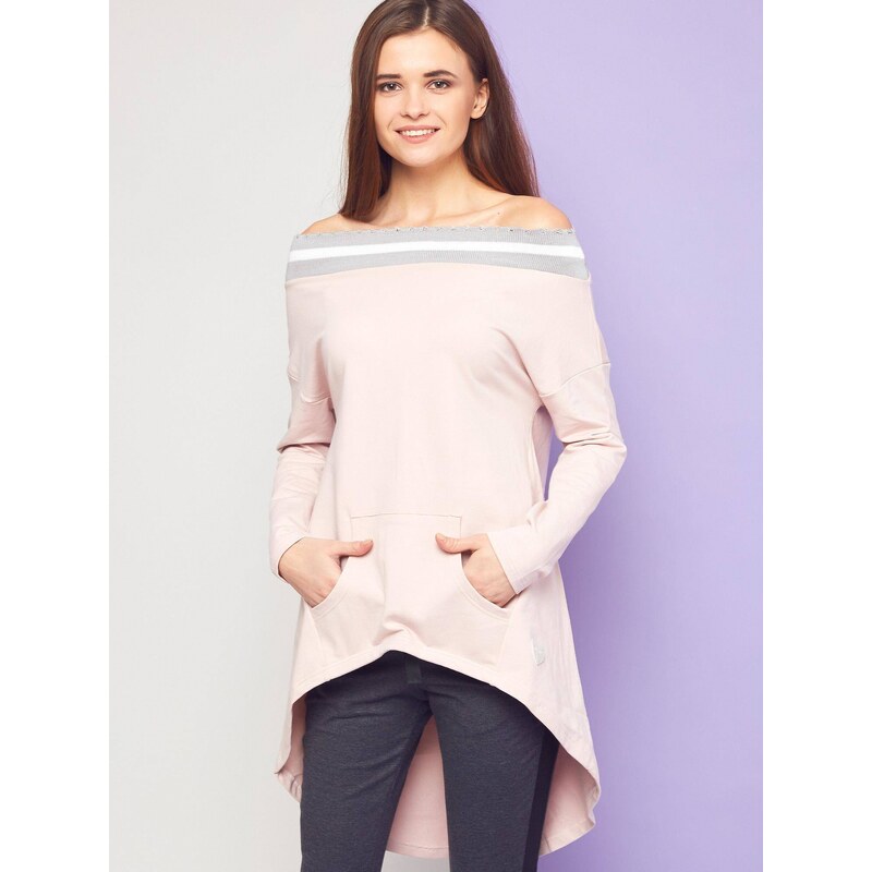 mi...mi Sweatshirt I... Mi with a wide neckline pink 50590913