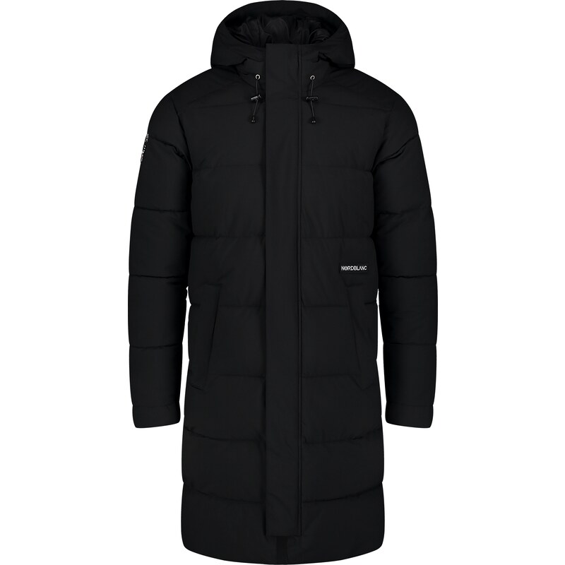 Nordblanc Čierny pánsky nepremokavý zimný kabát HOOD