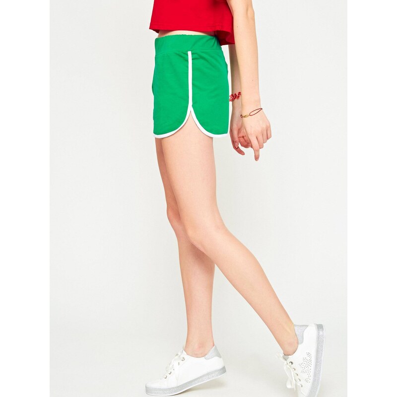 Yups Sports shorts with contrasting trimming green 50518722