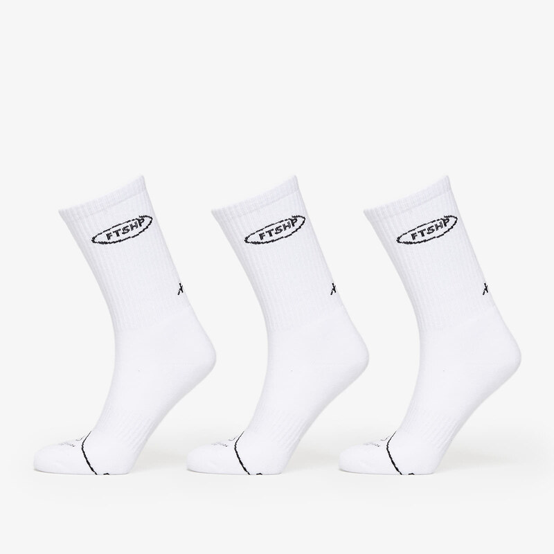 FTSHP Ponožky Footshop Basic But Not Basic Socks 3-Pack White 39-42 45730586