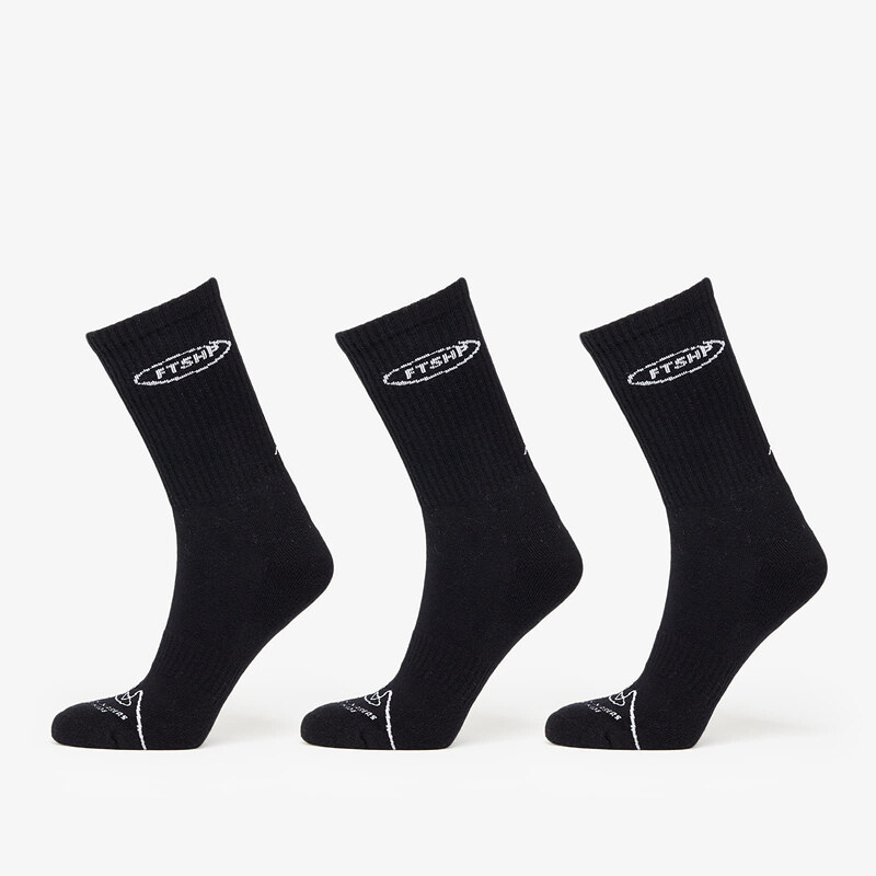 FTSHP Ponožky Footshop Basic But Not Basic Socks 3-Pack Black 36-38 45730588