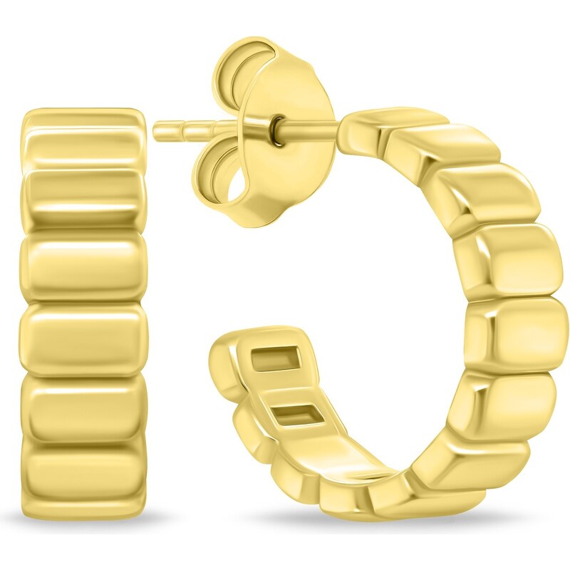 Brilio Silver Nadčasové pozlátené kruhové náušnice EA876Y 66580445