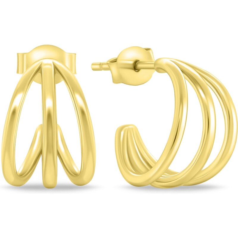 Brilio Silver Módne pozlátené kruhové náušnice EA877Y 66591229