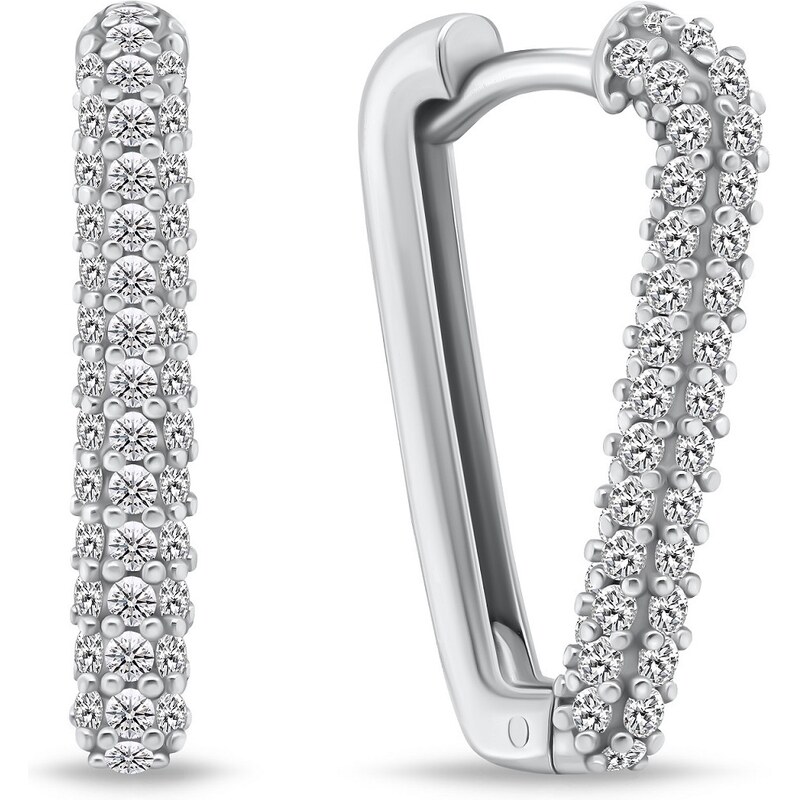 Brilio Silver Nadčasové strieborné náušnice so zirkónmi EA873W 66581423