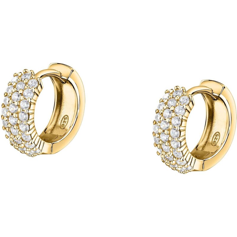 Morellato Pôvabné pozlátené náušnice kruhy so zirkónmi Tesori SAIW145 66595287