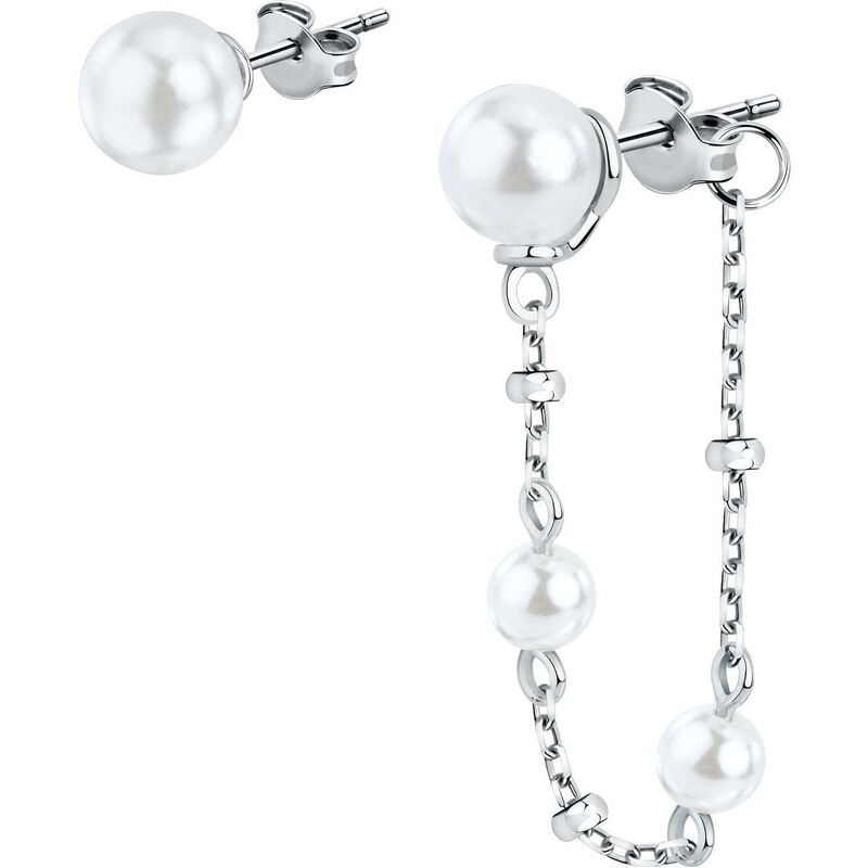 Morellato Elegantné asymetrické strieborné náušnice na puzete Perla 66585386
