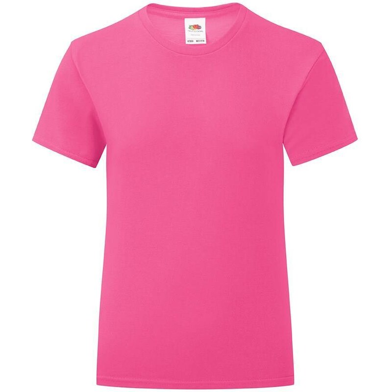 Pink Girls T-shirt Iconic Fruit of the Loom 50521827