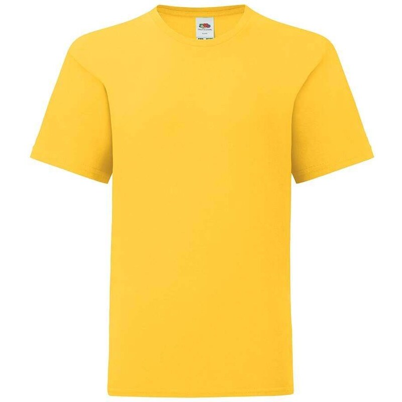 E-shop Yellow childrens t-shirt in combed cotton Fruit of the Loom