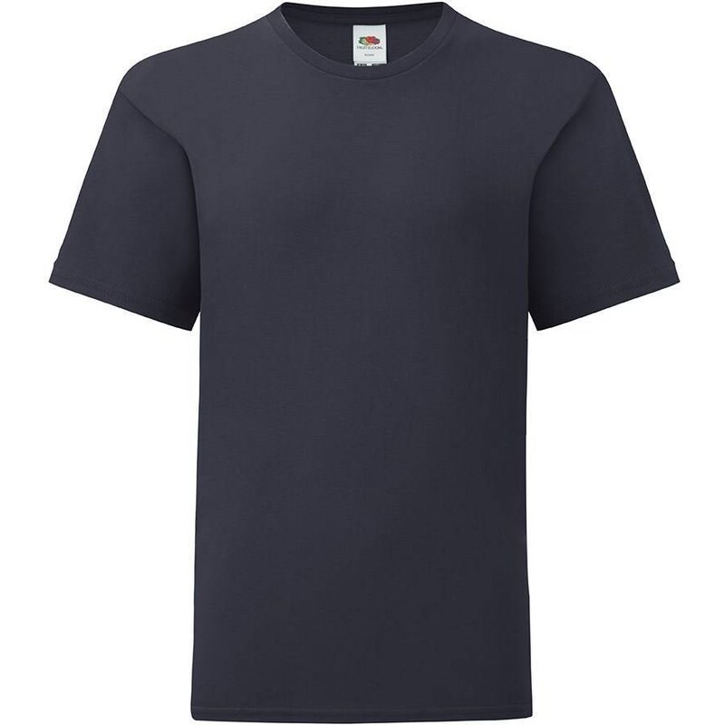 Navy blue childrens t-shirt in combed cotton Fruit of the Loom 50521771