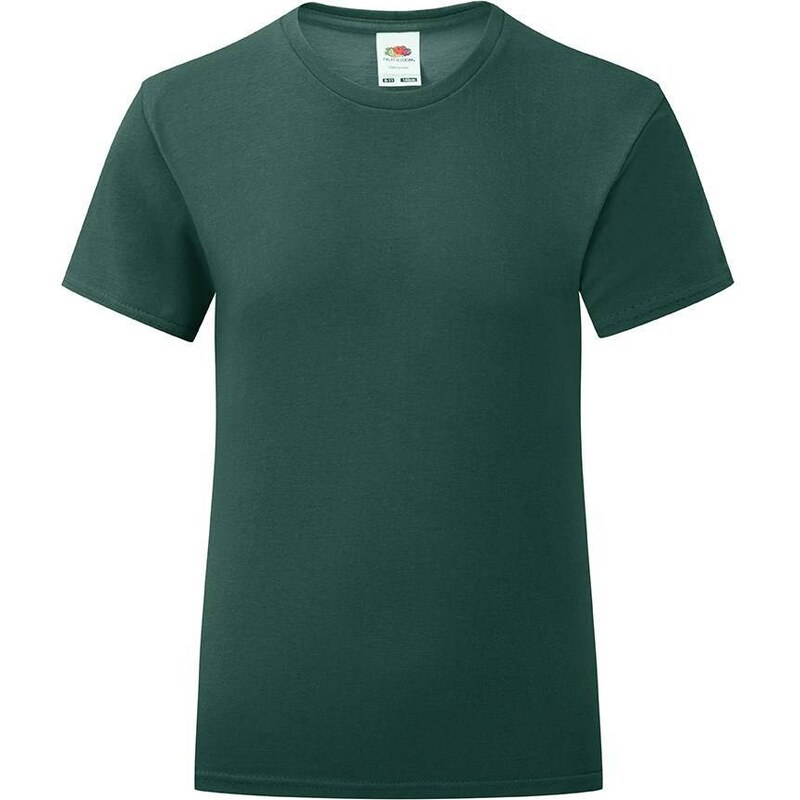 Iconic Fruit of the Loom Girls Green T-shirt 50574685