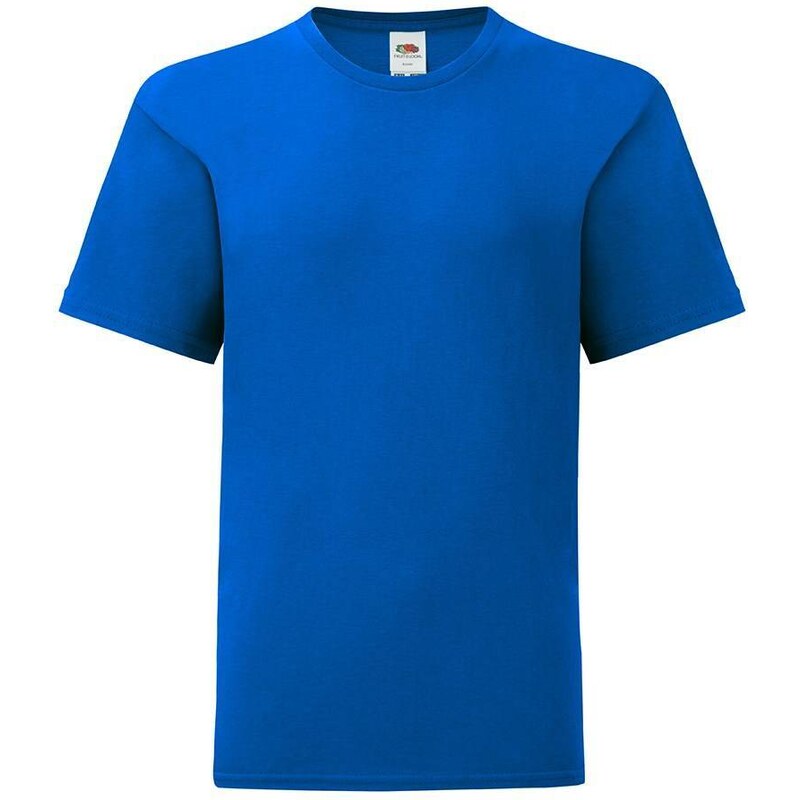 Blue childrens t-shirt in combed cotton Fruit of the Loom 50574675