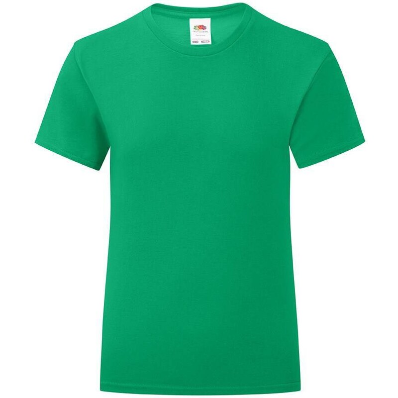 E-shop Iconic Fruit of the Loom Girls Green T-shirt