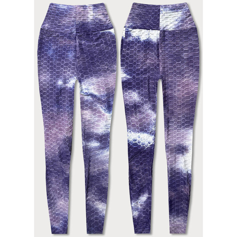 J.STYLE Fialové legíny s motívom TIE DYE (YW88025) 44210175