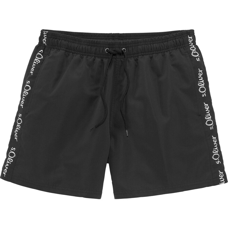 s.Oliver Plavecké šortky Noah čierna / biela 54254624