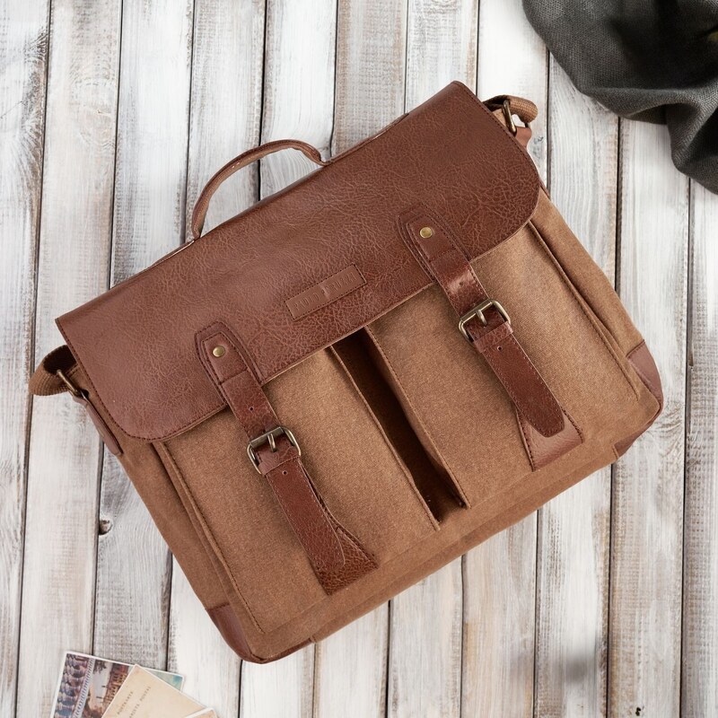 PAOLO PERUZZI Pánska taška do práce E-07-BR | hnedá E-07-BR 45794346