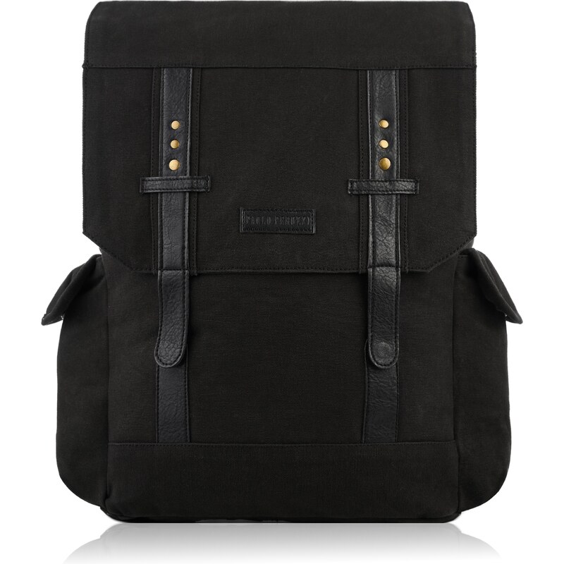 PAOLO PERUZZI Pánsky batoh na notebook 4A | čierna E-03-BL 45794351