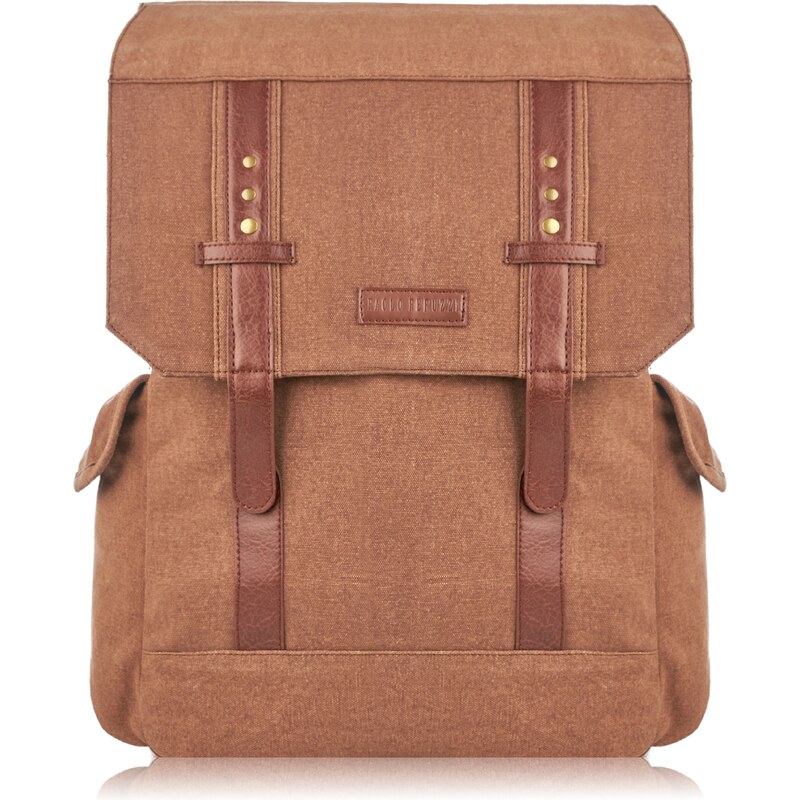 PAOLO PERUZZI Pánsky batoh na notebook A4 | hnedá E-03-BR 45794352