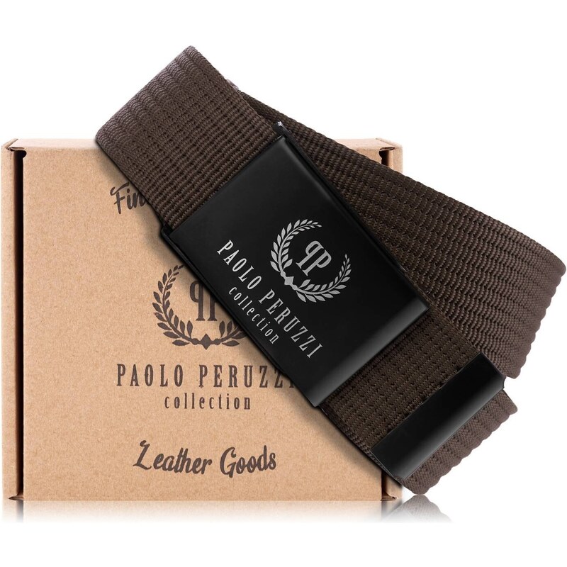 PAOLO PERUZZI Pánsky opasok PW-26-105 | hnedá PW-26-105 45802283