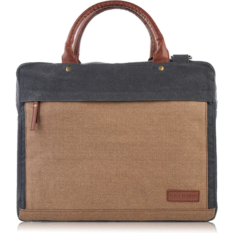 PAOLO PERUZZI Pánska taška na notebook E-04-MC | tmavomodrá E-04-MC 45802297