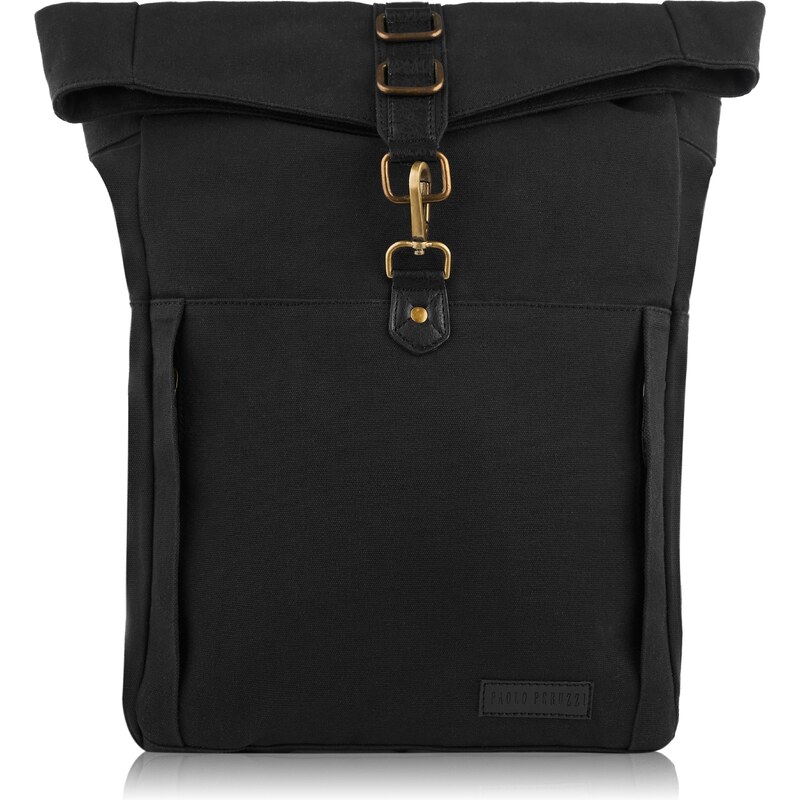 PAOLO PERUZZI Pánsky batoh E-06-BL | čierna E-06-BL 45802298