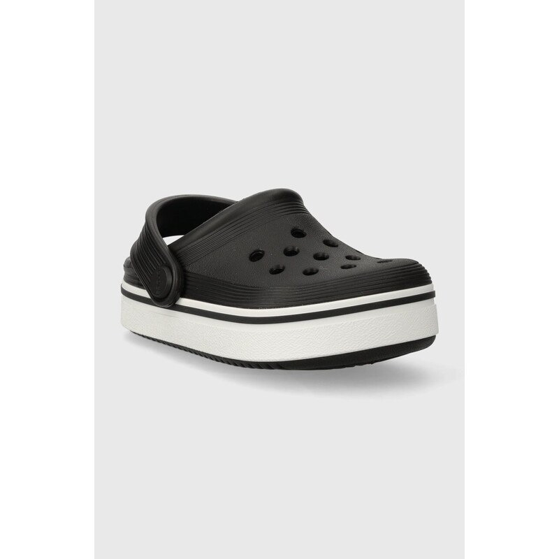 Detské šľapky Crocs 208479 Off Court Clog T čierna farba