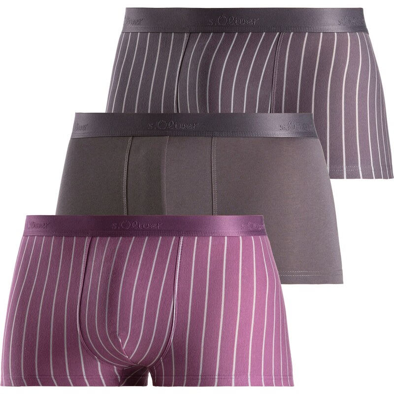 s.Oliver Boxerky Hipster antracitová / svetlofialová / farba lesného 54265405