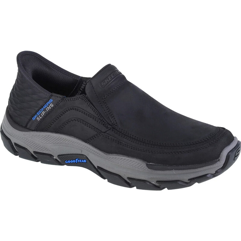 Čierna kožená obuv Skechers Respected - Elgin Slip-ins 204810-BLK 45830509