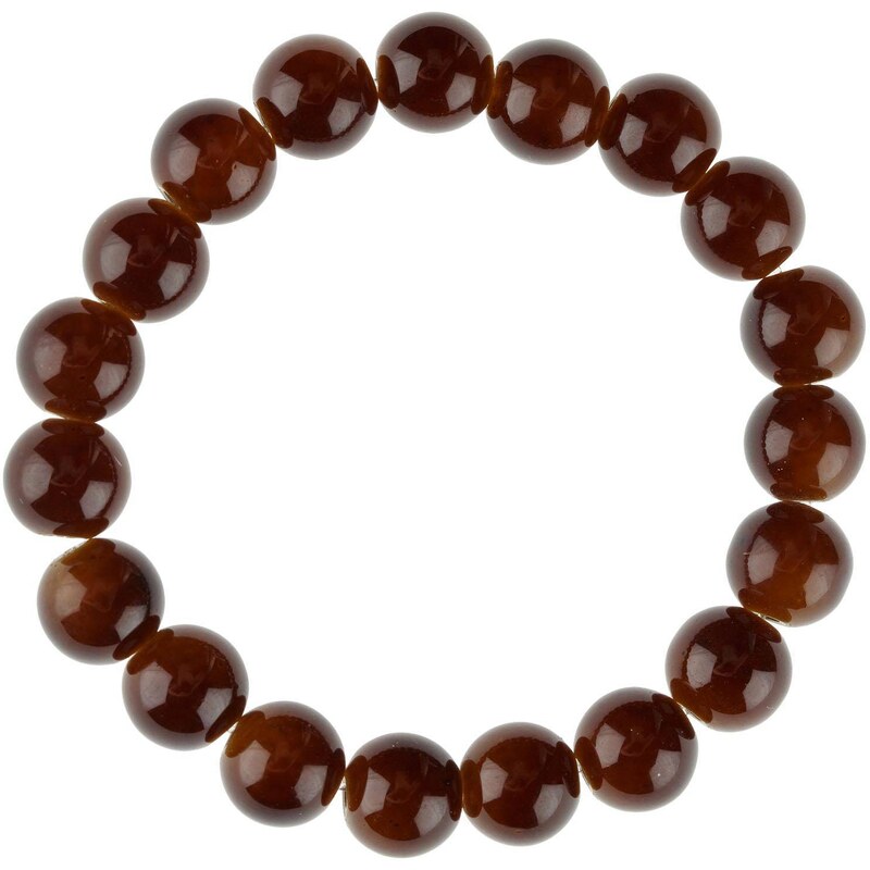 Yups Bead bracelet on elastic band brown 50520671