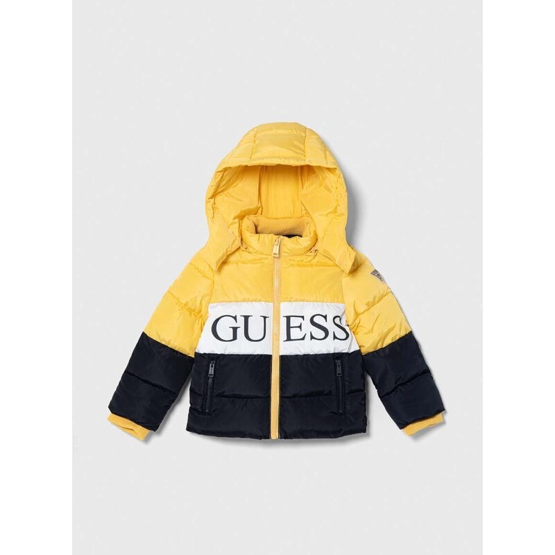 Detská bunda Guess žltá farba