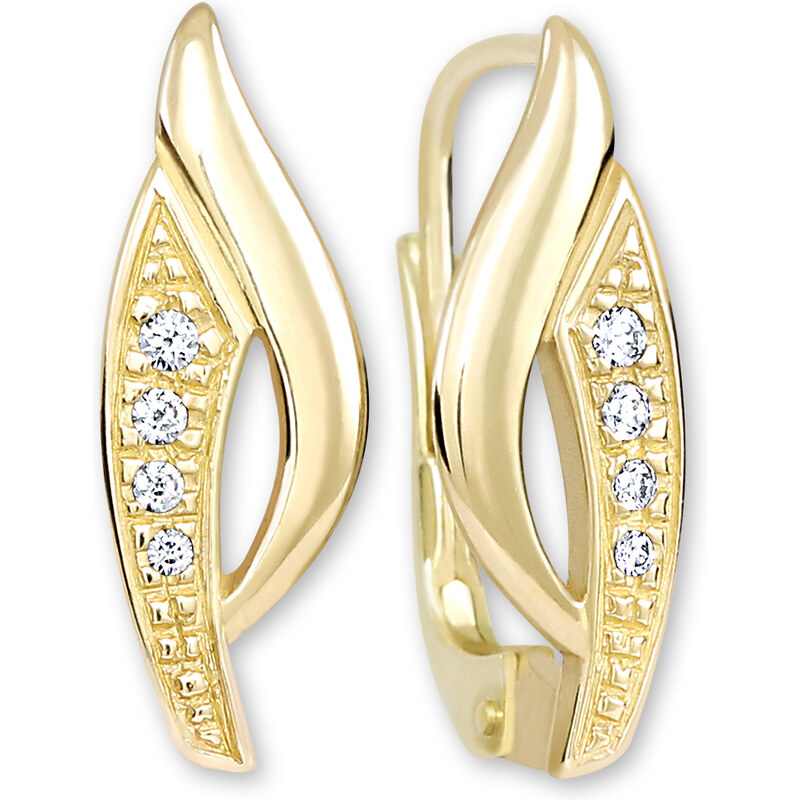 Soliter Náušnice zo žltého zlata so zirkónmi 239 001 00660 66582547