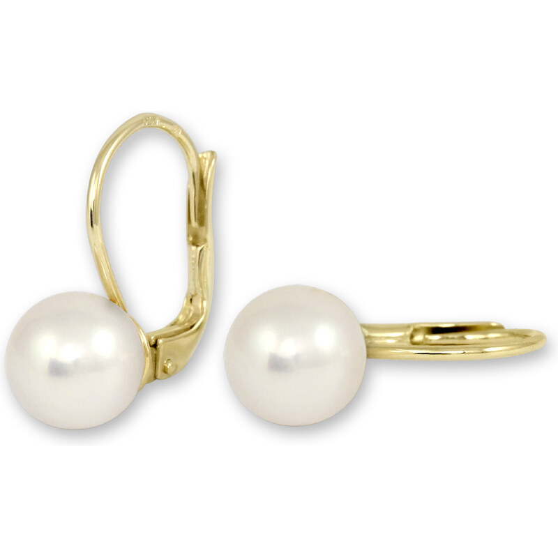 Soliter Nežné zlaté náušnice s pravými perlami 745 235 001 00397 66583950